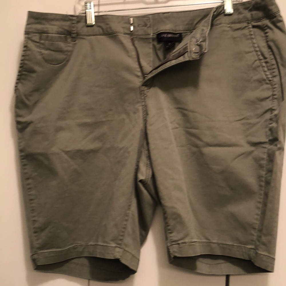 Lane Bryant Bermuda shorts, sage green